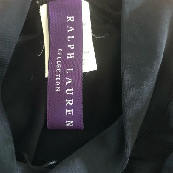 Ralph Lauren Collection Purple Label Mesh Mock Neck Top Jacket Sz M Black Girls